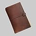 Travelers Notebook Cover with 4 Elastics, Inner Pocket + Card Sleeve, Distressed Brown Genuine Leather, Standard Size