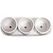 MyGift 4 Piece Set White Ceramic Small Plant Pots with Drainage Hole, Indoor House Planter with Drip Tray