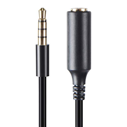 2 Pack Headset Audio Jack Extender, 3.5mm Gold Plated Headphone Audio Jack Extension Adapter for Battery Charger Case, Power Case, Juice Pack for Smartphones, Tablets, Credit Card Readers 3inch - Thumbnail 2