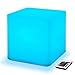Mr.Go 10-inch Rechargeable LED Cube Light w/Remote, 16 RGB Colors & Dimmable LED Cube Lamp Night Light Mood Lamp, Ambient Decorative Lighting, Cordless & Waterproof for Indoor Outdoor Use