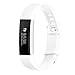AK Band Replacement Wristband Strap with Secure Metal Buckle for Fitbit Alta/Fitbit Alta HR, White, Large