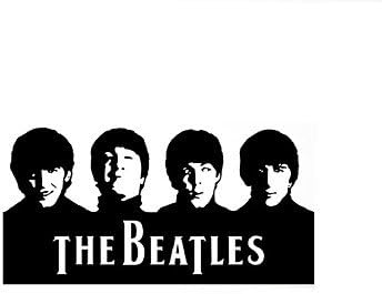 XGHC Beatles Character Vinyl Wall Stickers Music Figures Four Person Wall Decals Home Decor For Kids Room Decoration Sticker , black