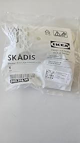 IKEA SKADIS 003.216.14 White Clips 2x8cm Steel Pegboard Hangers Set of 2 view 3