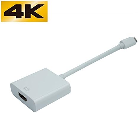 USB Type C to HDMI Converter Adapter USB 3.1 to HDMI Connector For New MacBook MacBook Pro and other USB 3.1 DeviceConnect to the Monitor HDTV Projector to Make The Mac Multi-Screen Display (white)