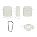Airpods Accessories Set, Filoto Airpods Waterproof Silicone Case Cover with Keychain/Strap/Earhooks/Accessories Storage Travel Box for Apple Airpod (Night Glow)thumb 4