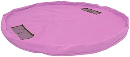 Fifriver Kids Toy Organizer - 55” Diameter Children Play Mat - No Mess Toy Storage Bag - Large Floor Activity Mat (Pink)
