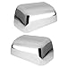 Super Duty Top Half Triple Chrome Plated Mirror Cover Cap for 2008-2016 Ford F250 F350 F450 (2Pcs)