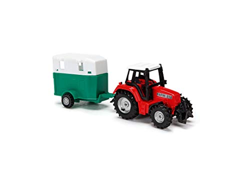 Dickie Toys 203733001 Farm Life Team, Traktor mit Anhänger, Bauernhof Spielzeug, Spieltraktor, Gespann wahlweise mit… – Bild 4