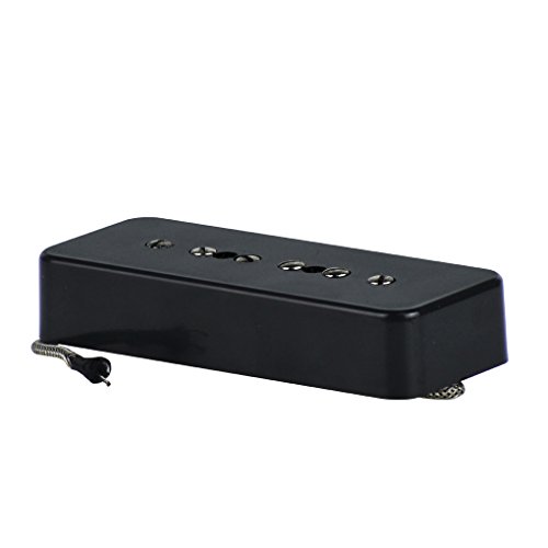 FLEOR Alnico 5 Single Coil Soap Bar P90 Neck & Bridge Pickup Set - Black