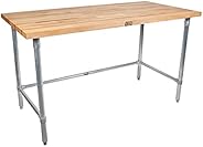 John Boos JNB08 Maple Top Work Table with Galvanized Steel Base and Bracing, 48" Long x 30" Wide x 1