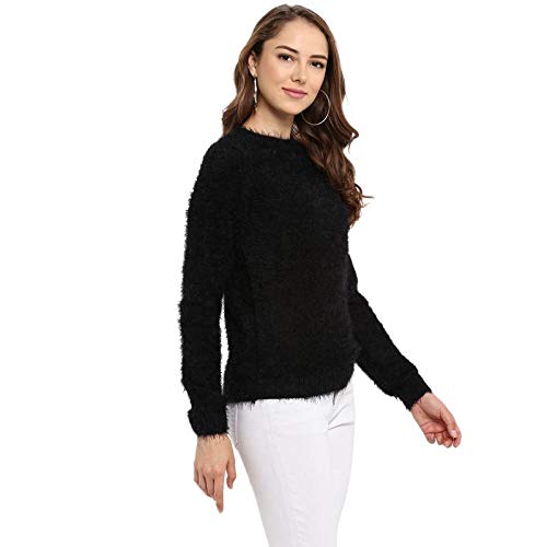 molly&michel solid round neck casual women's sweater