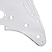IKN 1Ply Silver Mirror ST Pickguard Backplate Set for 3 Single Coil Pickups-11 Hole, come with Pickguard Screws