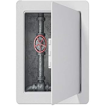 MaRoner Reinforced Hinged Plastic Access Panel for Drywall Ceiling 4 x 6 Inch White Access Doors Reinforced Hinged Access Panel (4X6)