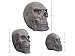 Burnable Imitated Human Skull Charcoal Handicrafts for Indoor or Outdoor Fireplaces, Firepit, Campfire, Halloween Decor, BBQ (Qty 6, Black)