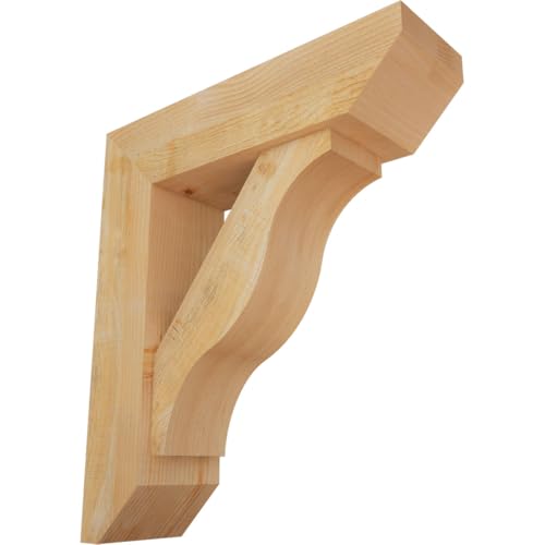 8"W x 28"D x 32"H Funston Slat Rough Sawn Bracket w/Offset Brace, Douglas Fir