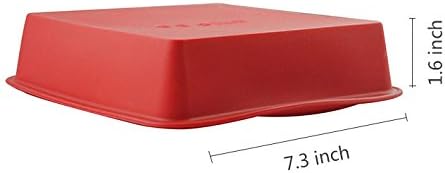 BIG Square Cake Pan Bread Chocolate Pizza Baking Tray Silicone Mold (7.3"x1.6")