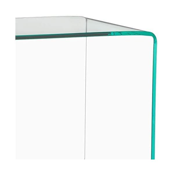 Neos Modern Furniture Bent Glass Computer Desk Contemporary Rectangular