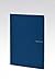 Fabriano EcoQua Notebook, Large, Staple-Bound, Blank, 38 Sheets, Blue
