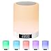 Night Light Bluetooth Speaker, Macrimo LED Night Lamp Touch Sensor Table Lamp Dimmable Warm White Light & 7 Color 3 brightnesses Changing with Alarm Clock/FM/TF Card Mode Gift for Women Teens Kids