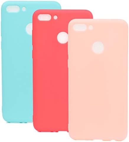 3 Colors Huawei Nova 3i Case, Yunbaozi Rubber Cover Protective Silicone Case Jelly Candy Skin Liquid Smooth Flexible Slim Case for Huawei Nova 3i, Green Red Pink