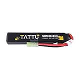 TATTU 11.1V LiPo Airsoft Stick Battery,3S 1200mAh 25C Battery Pack for Airsoft Gun with Mini Tamiya Connector