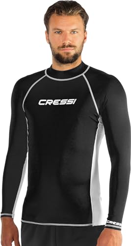 Cressi Men Rash Guard MAN Long Sleeve Rash Guard - Black, L/4 (52)
