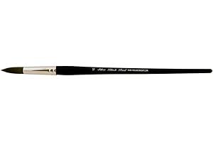 Silver Brush Limited 6400-10 Black Pearl Round Brush for Watercolor, Size 10, Long Handle