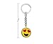 Big Mo's Toys  Emoji Smile Face Double Sided Translucent Party Favor Keychains, Fun Gift Party Giveaway / Handout Emoticon Keychain, 12 Piece