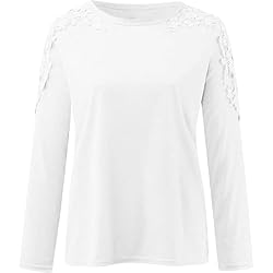 iPOGP Women's Round Neck Solid Color Hollow