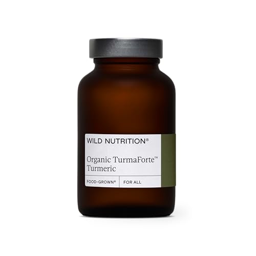 Wild Nutrition Food-Grown Turmaforte Turmeric | Organic Turmeric Capsules | High Absorption Muscle & Joint, Antioxidant, & Immune Support | Curcumin Supplements | 60 Capsules