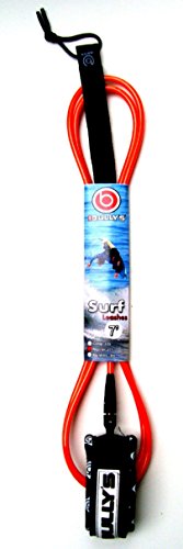 Bully's Regular Surfboard Leash - Choice of Size and Color (Orange, 10')