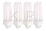 (Pack of 4) 26 Watt Triple Tube - GX24Q-3 (4 Pin) Base - 4100K Cool White - CFL Light Bulb - Replaces Sylvania 20882 CF26DT/E/IN/841 - Philips 268250 PL-T 26W/41/4P/ALTO - GE 97617 F26TBX/841/A/ECO