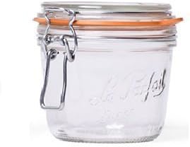 Le Parfait French Wide Mouth Glass Canning Jar with 85mm Gasket and Lid 12.25 Oz, 350 Grams by LeParfait