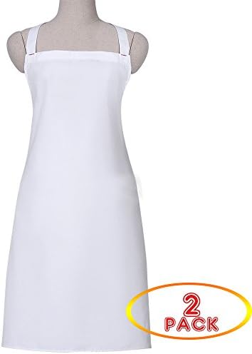 Professional Commercial Kitchen Chef Cooking Black Apron,Cooking Apron for Adult or Kids White