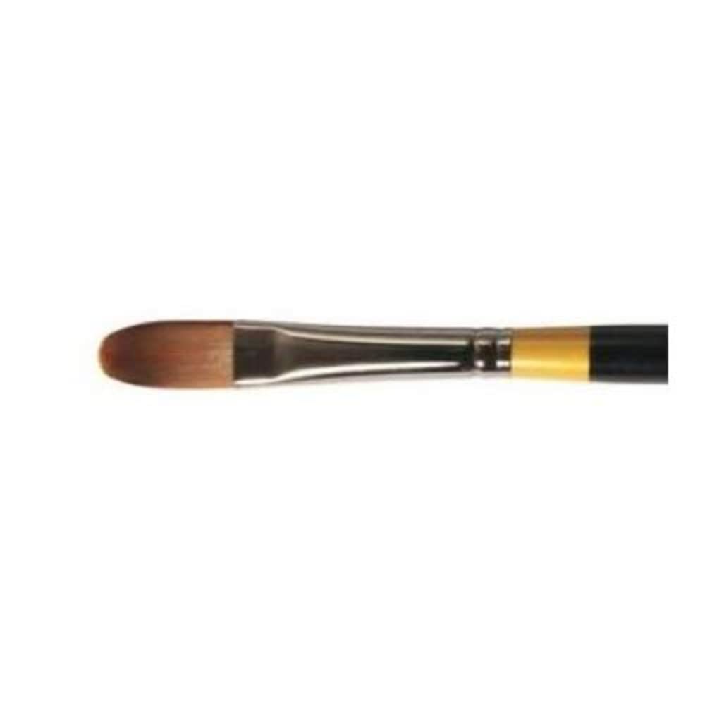 Daler-Rowney System3 Acrylic Brush, Stiff Synthetic Hair, Long Handle, Filbert, 8