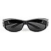 Over Glasses Sunglasses - Fitover Sunglasses with 100% UV Protection - By Pointed Designs (Black)