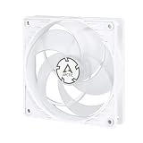 ARCTIC P12 PWM PST (White/Transparent) - Pressure-optimised 120 mm Fan with PWM and PST (PWM Sharing Technology), Fan Speed: 200-1800 RPM