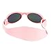 Baby Solo Original Baby Sunglasses Safe, Soft, & Adorable Durable Case Included (0-36 Months, Matte Pink Frame Rose Gold Mirror Lens)