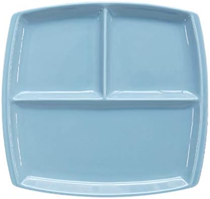 Cool Lemon Nordic Style Ceramic Pure Color Rectangular Divided Dinner Plate Dishes Tray Dinnerware Tableware for Breakfast Lunch