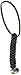 Spyderco Black Lanyard with Silver Round Bead - Handcrafted, Nylon Paracord, Box-Weave Pattern, Pewter Bead with Logo - Model BEAD2LY
