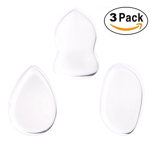 MEYSHAR Silicone Makeup Sponge [3-Pack], MEYSHAR Gel Foundation Makeup puff - Silisponge Cosmetic Beauty Tools Blender for Cream Liquid Foundation Cosmetic Beauty Tools