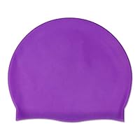 CapsA Swim Caps for Women Men Solid Silicon Flat Caps Beach Swim Head Caps for Summer