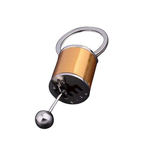 MeiBoAll 1 Pcs Car Key Chain Creative Auto Part Six-speed Manual Gearbox Model Automobile Key Ring for Most Car Yellow