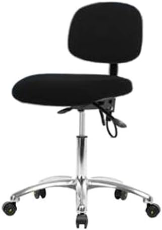 Thomas ECOM ESD-FDHCH-CR-T0-A1-EC-ESDBLU ESD Fabric Desk Height Chair with Chrome Base, Adjustable Arms, ESD Casters without Tilt, Blue