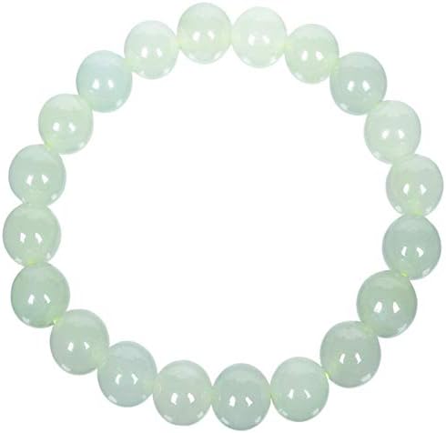 LCXZMA Trendy Stretch Cord Bracelet Gem Natural Stone Jewelry Round Smooth Beads Elastic Ropes