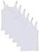 'Rene Rofe Girls Undershirt Camisole Tank Tops, White, X-Large / 14-16 (Pack of 6)'