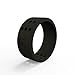 Men's Black Perforated Silicone Ring Size 10