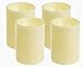 GiveU 4 Pack Battery Powered Electronic Plastic Pillar Flickering Candle With Remote Timer ,For Home Indoor & Outdoor Decoration,3x4inches,Ivory