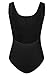 Mangopop Women's Basic Bodysuits Jumpsuits Black