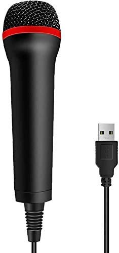 TPFOON 4 Meters USB Wired Microphone for Guitar Hero, Rock Band, Let's Sing - Compatible with PC/PS2/PS3/PS4/PS4 Pro/Wii/Wii U/SWITCH/XBOX360/XBOX ONE/XBOX ONE X/XBOX ONE S/XBOX Series S/X